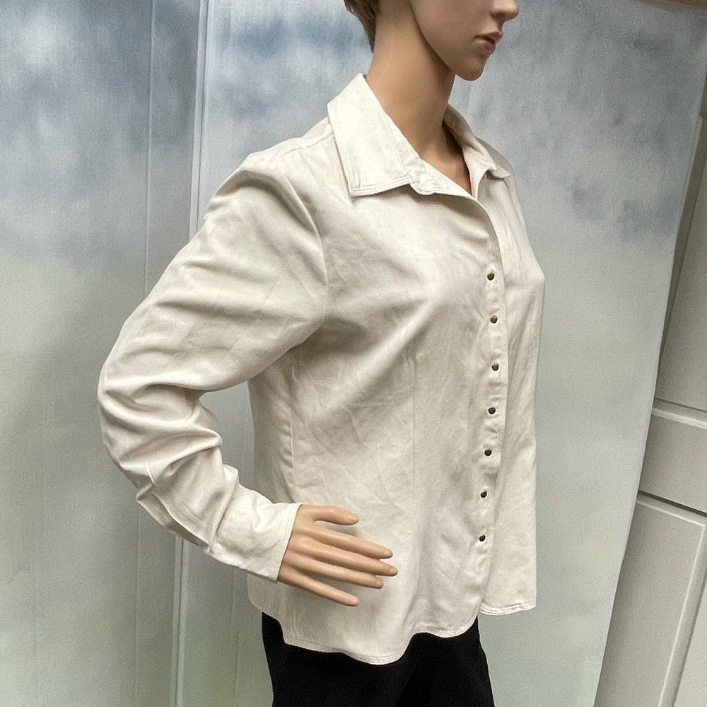 Long Sleeve Faux Suede shirt